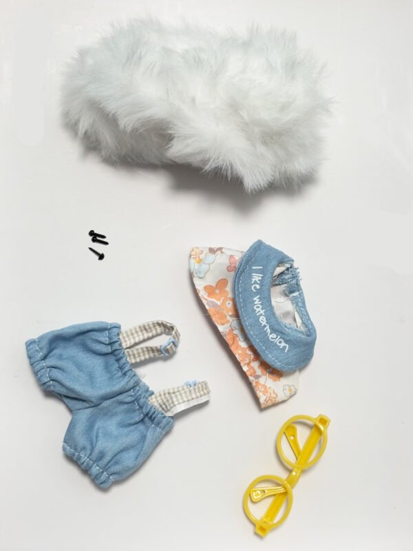 Denim Melon Bear Pipe Cleaners Craft DIY Kit - Image 5